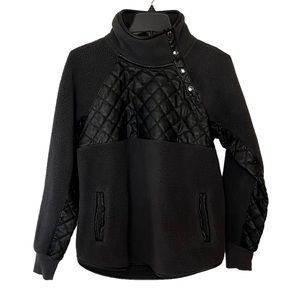 Abercrombie and Fitch pullover fleece gray and black small